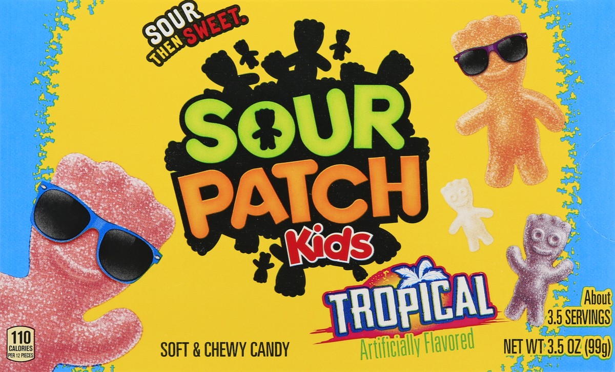 slide 5 of 9, SOUR PATCH KIDS Tropical Soft & Chewy Candy, 3.5 oz, 3.5 oz