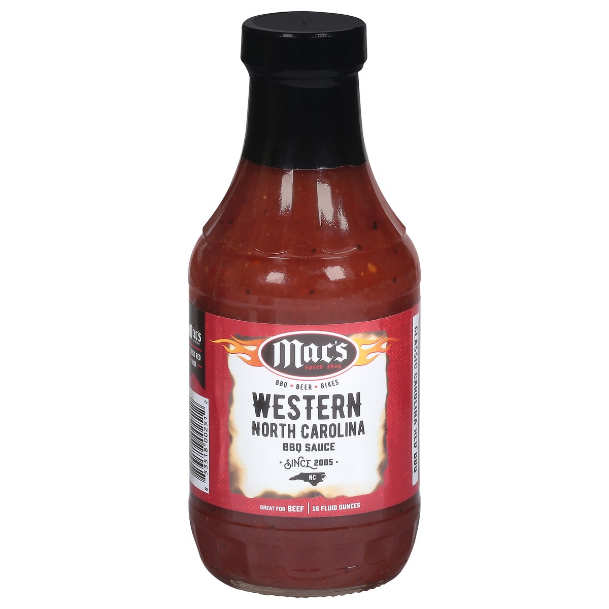 slide 1 of 13, Mac's Western North Carolina BBQ Sauce 16 fl oz, 16 fl oz