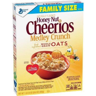 slide 1 of 3, Honey Nut Cheerios Medley Crunch Breakfast Cereal - General Mills, 20.9 oz