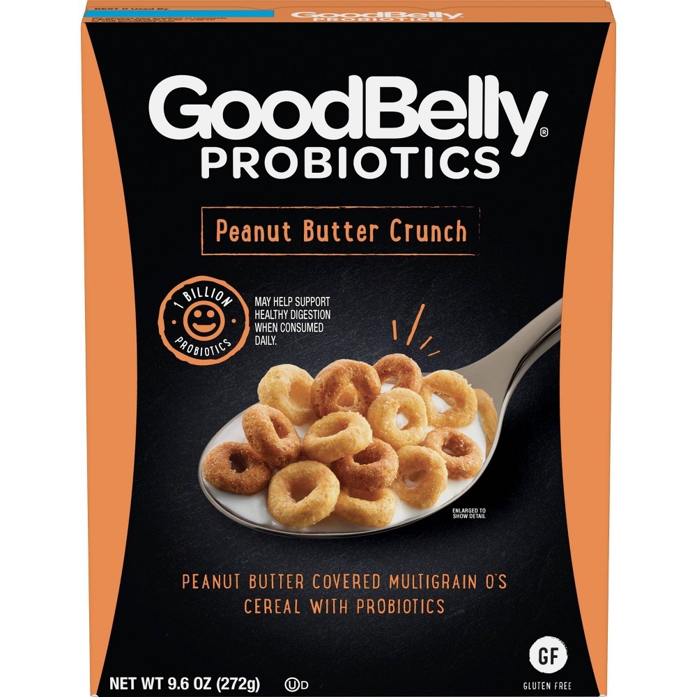 slide 2 of 3, GoodBelly Peanut Butter Crunch Os Cereal, 9.6 oz