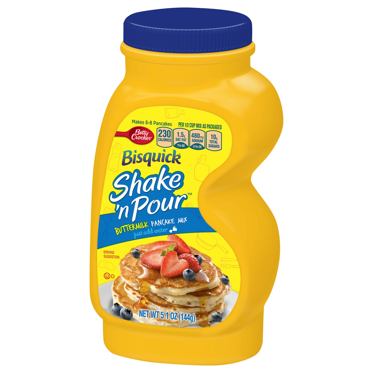 slide 3 of 10, Betty Crocker Bisquick Shake 'n Pour Buttermilk Pancake Mix, 5.1 oz., 5.1 oz