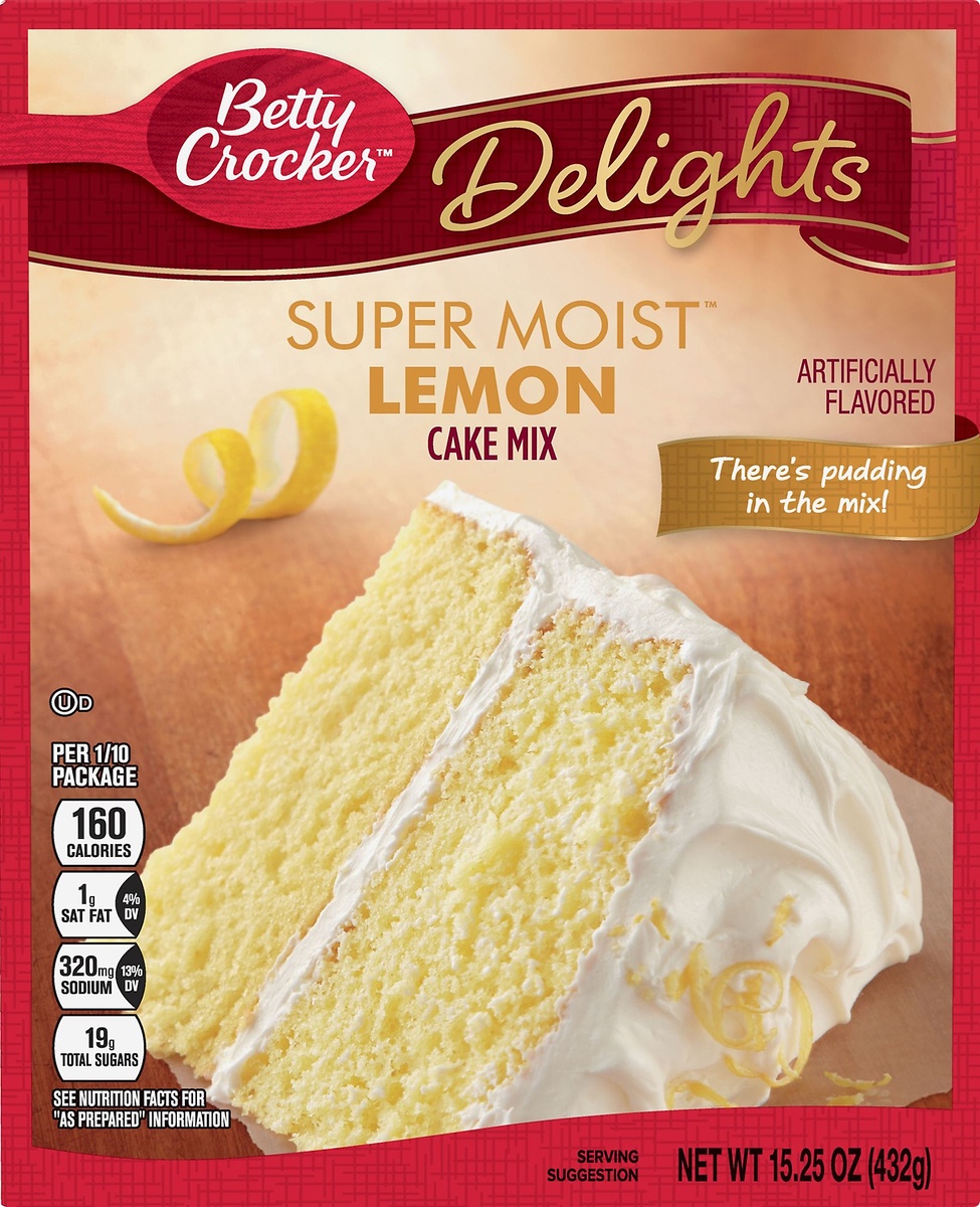 slide 9 of 10, Betty Crocker Super Moist Lemon Cake Mix, 15.25 oz, 15.25 oz