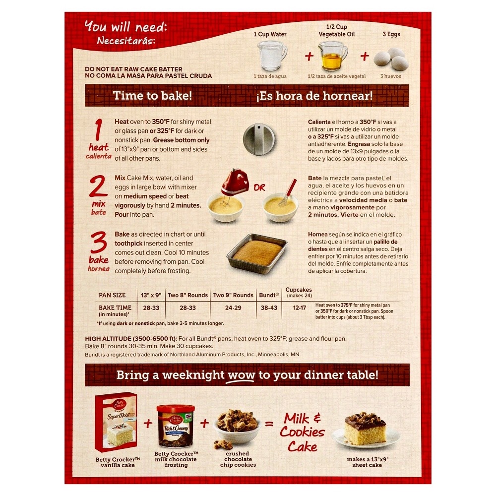 slide 3 of 4, Betty Crocker SuperMoist Vanilla Cake Mix, 15.25 oz