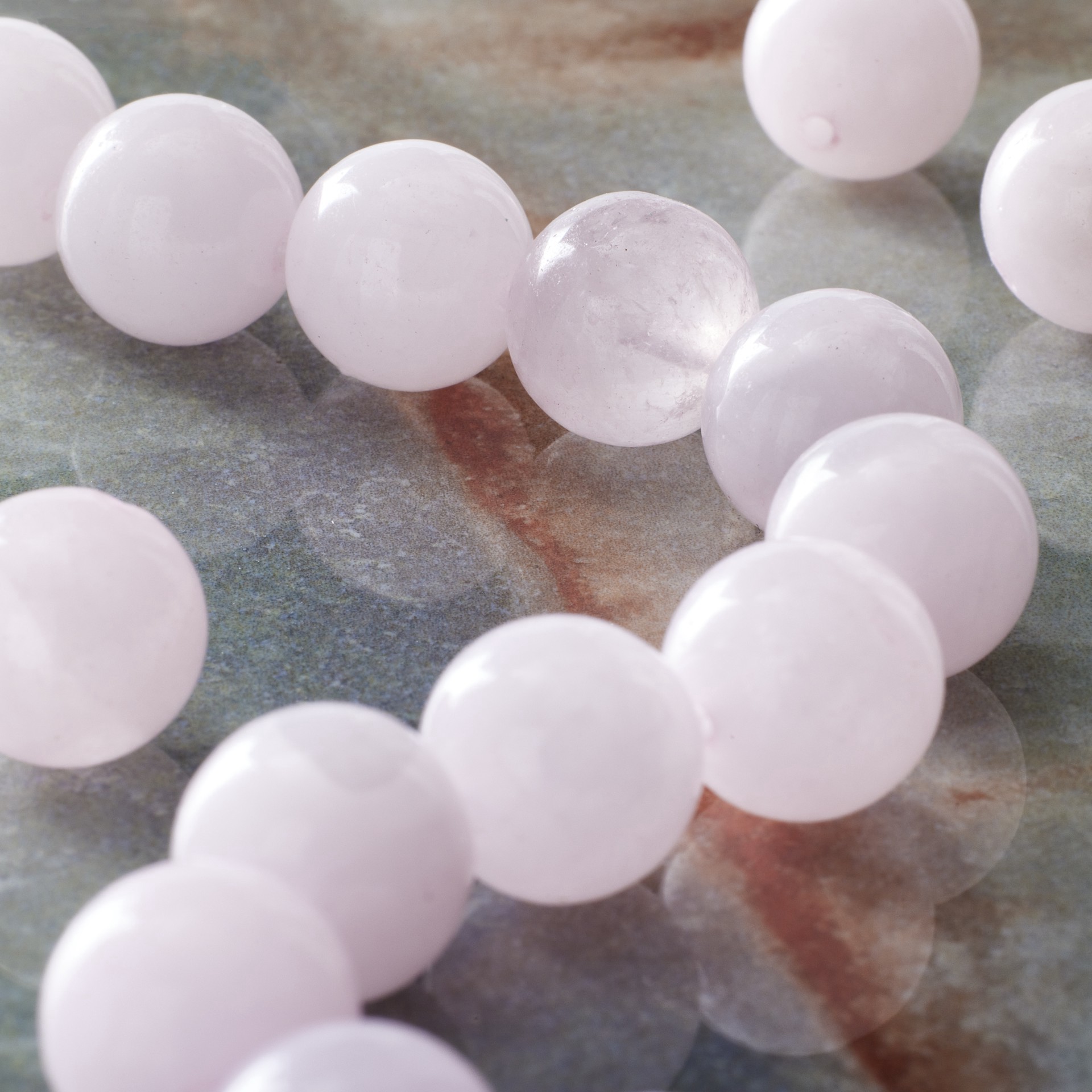 slide 3 of 3, Rose Quartz Round Beads, 12mm By Bead Landing, 12mm