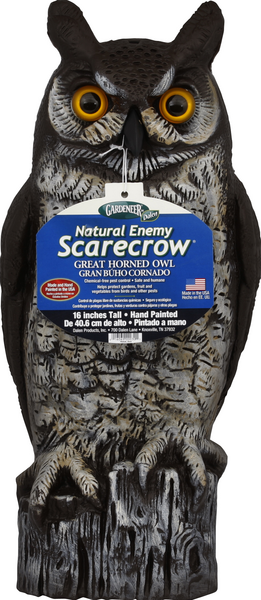 slide 1 of 1, Dalen Scarecrow, Natural Enemy, Great Horned Owl, 1 ct