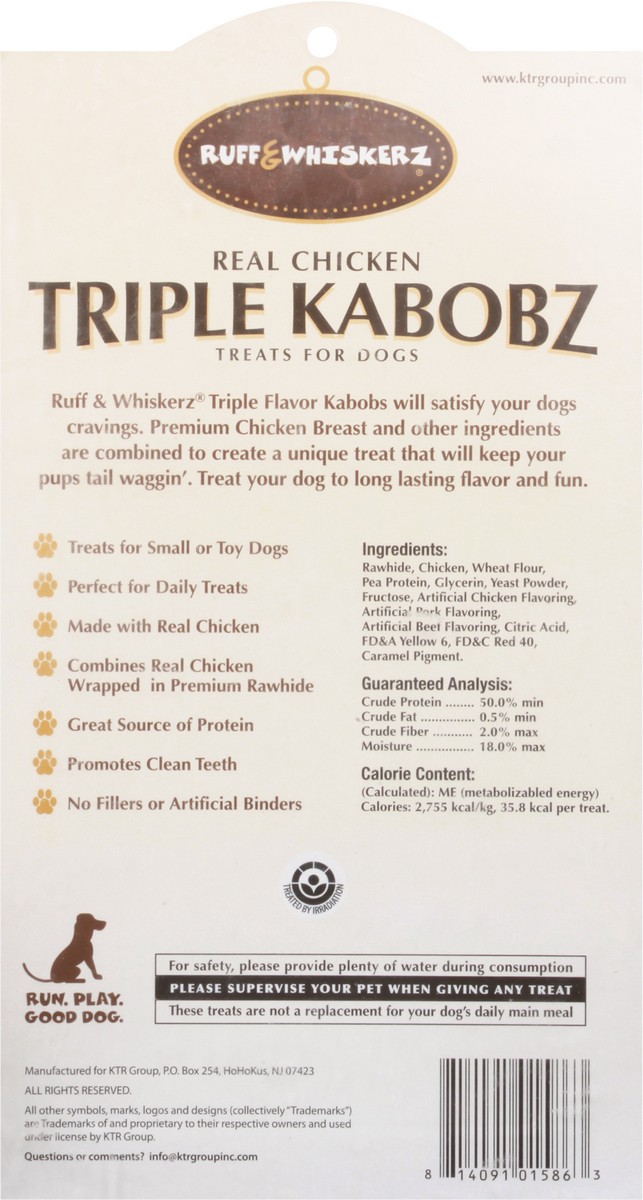 slide 6 of 9, Ruff & Whiskerz Triple Kabobz Treats For Dogs 6 ea Blister Pack, 6 ct