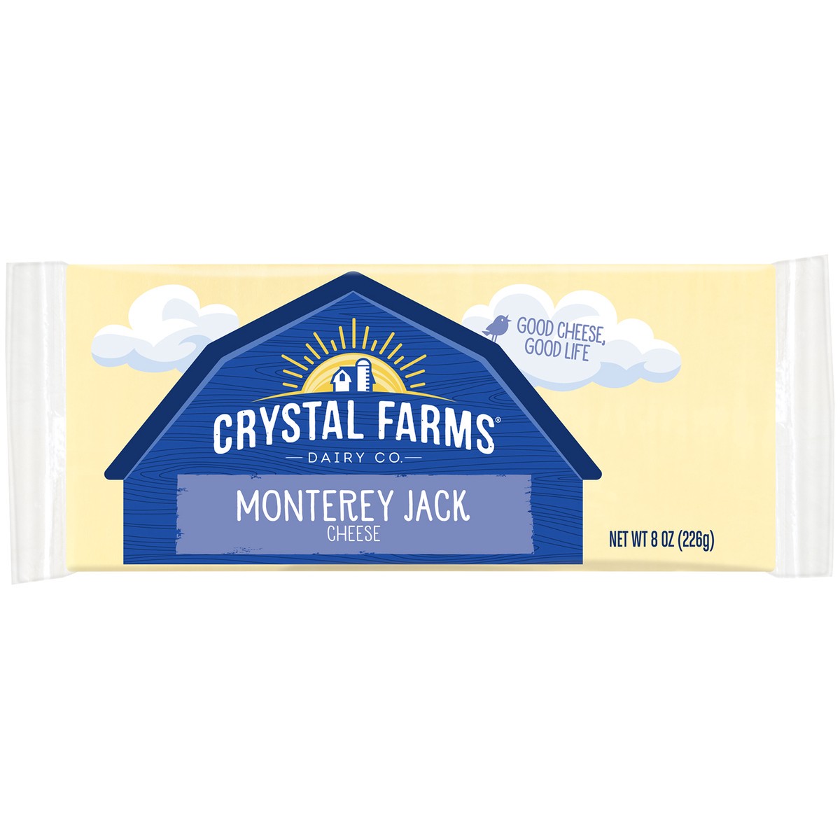 slide 4 of 5, Crystal Farms Monterey Jack Cheese, 8 Ounce, 8 oz