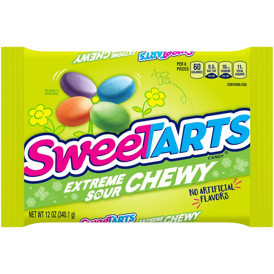 slide 1 of 1, SweeTARTS Extreme Sour Easter Chewy Candy, 12 oz