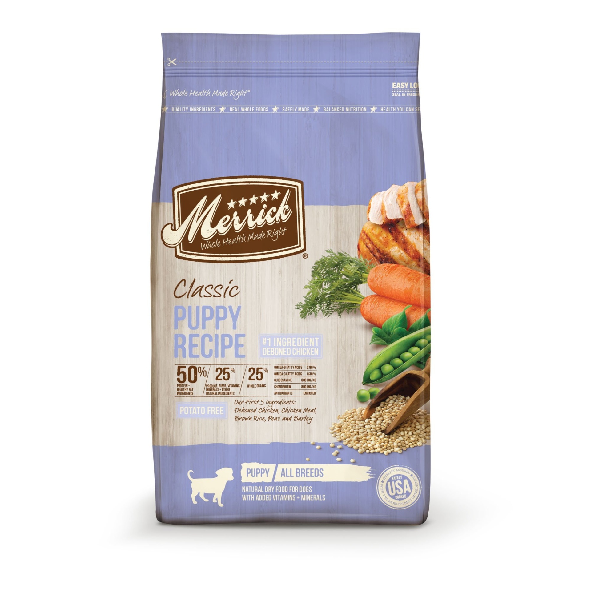 slide 1 of 1, Merrick Classic Dry Puppy Food, 4 lb