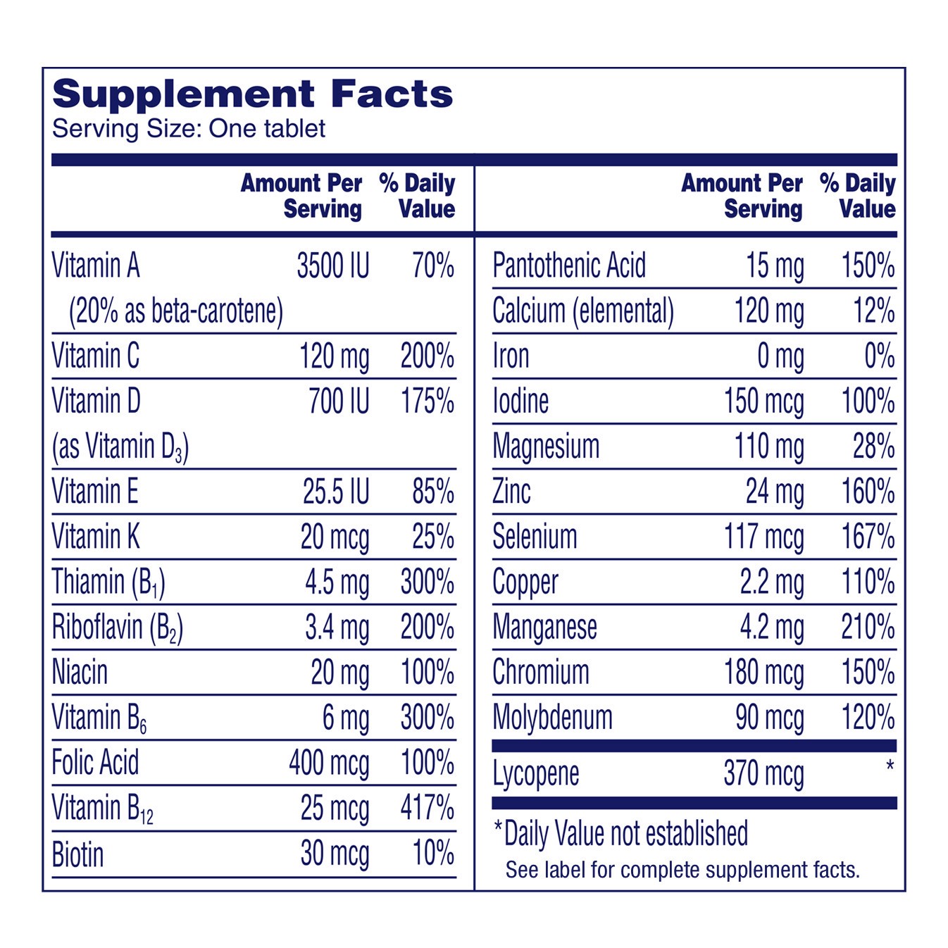 slide 2 of 2, One A Day Men's 50+ Multivitamin Tablets, 300 count, 