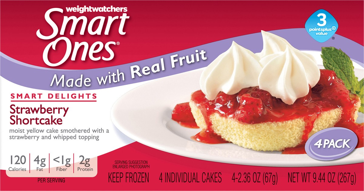 slide 3 of 11, Smart Ones Weight Watchers Smart Ones(r) Smart Delights Strawberry Shortcake 4-2.36 oz. Cups, 4 ct