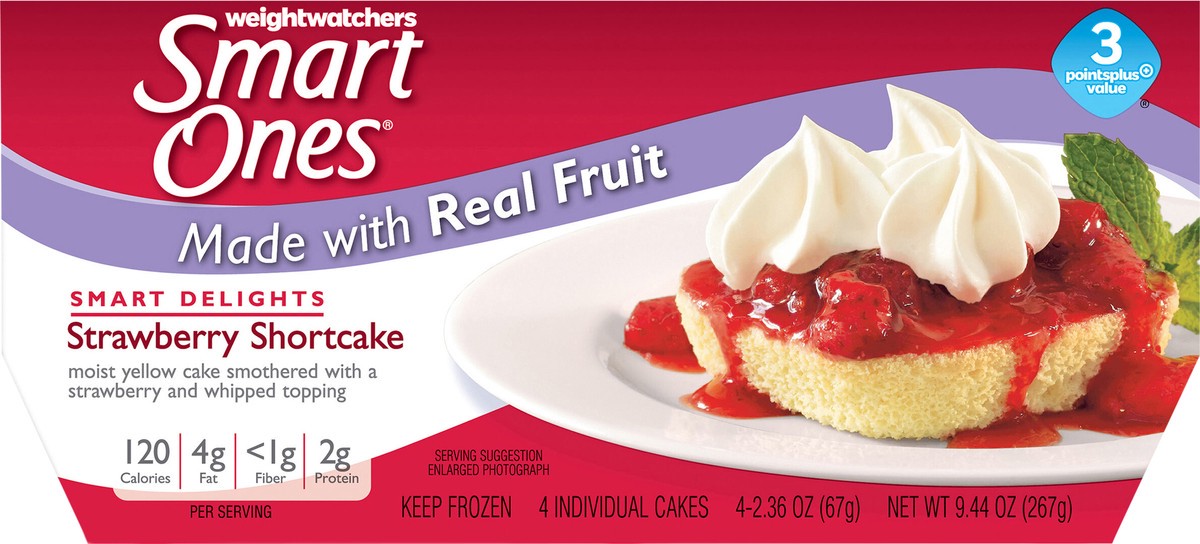 slide 9 of 11, Smart Ones Weight Watchers Smart Ones(r) Smart Delights Strawberry Shortcake 4-2.36 oz. Cups, 4 ct