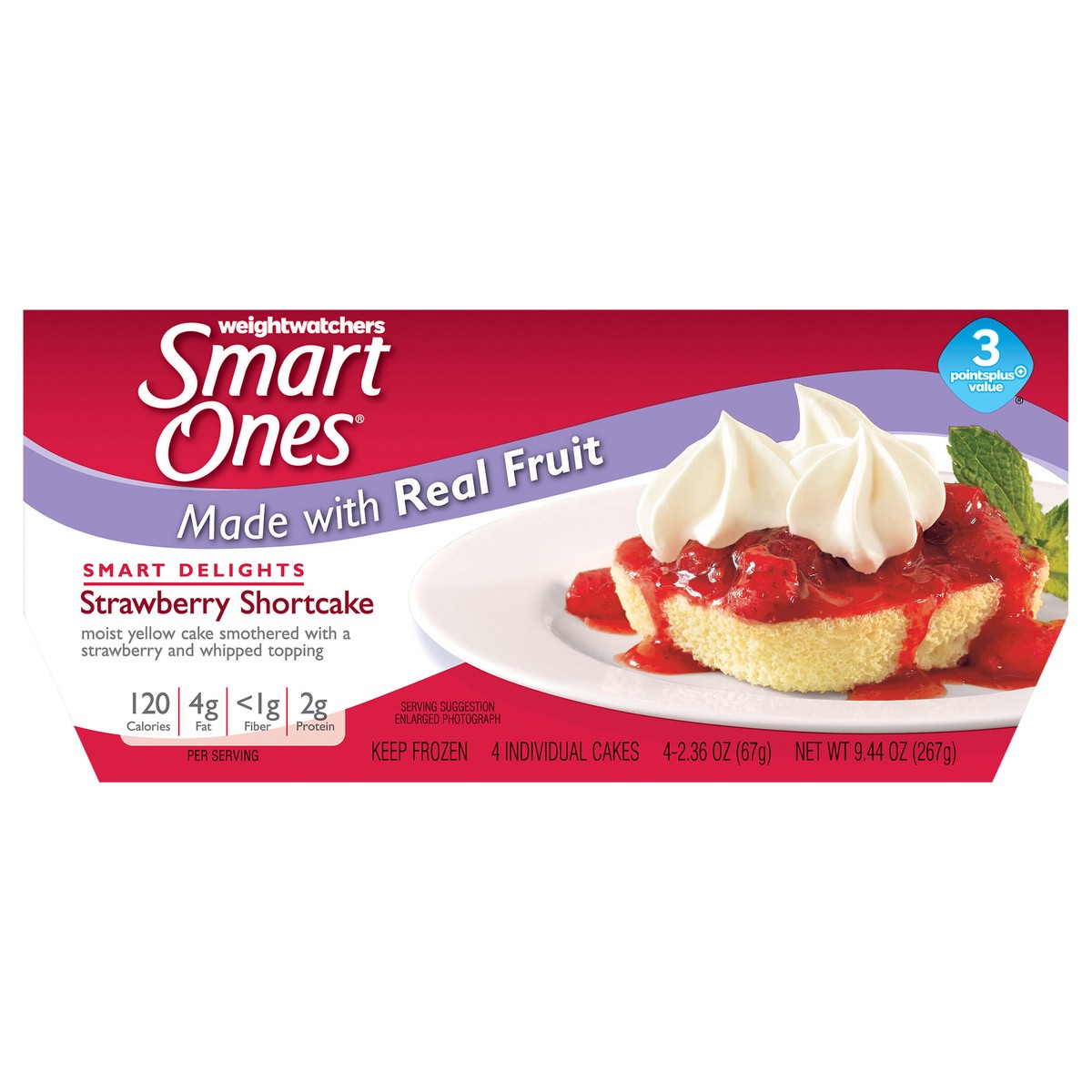 slide 1 of 11, Smart Ones Weight Watchers Smart Ones(r) Smart Delights Strawberry Shortcake 4-2.36 oz. Cups, 4 ct