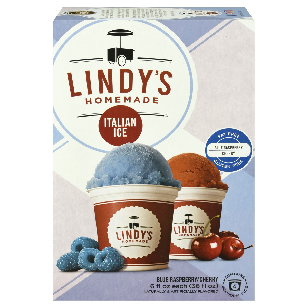 slide 4 of 4, Lindy's Homemade Blue Raspberry/Cherry Italian Ice Cup/Tub/Bowl 36 fl oz, 36 fl oz