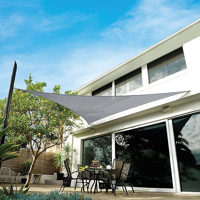 slide 1 of 1, Coolaroo Premium x Triangle Shade Sail Kit - Stone, 16 ft 4 in