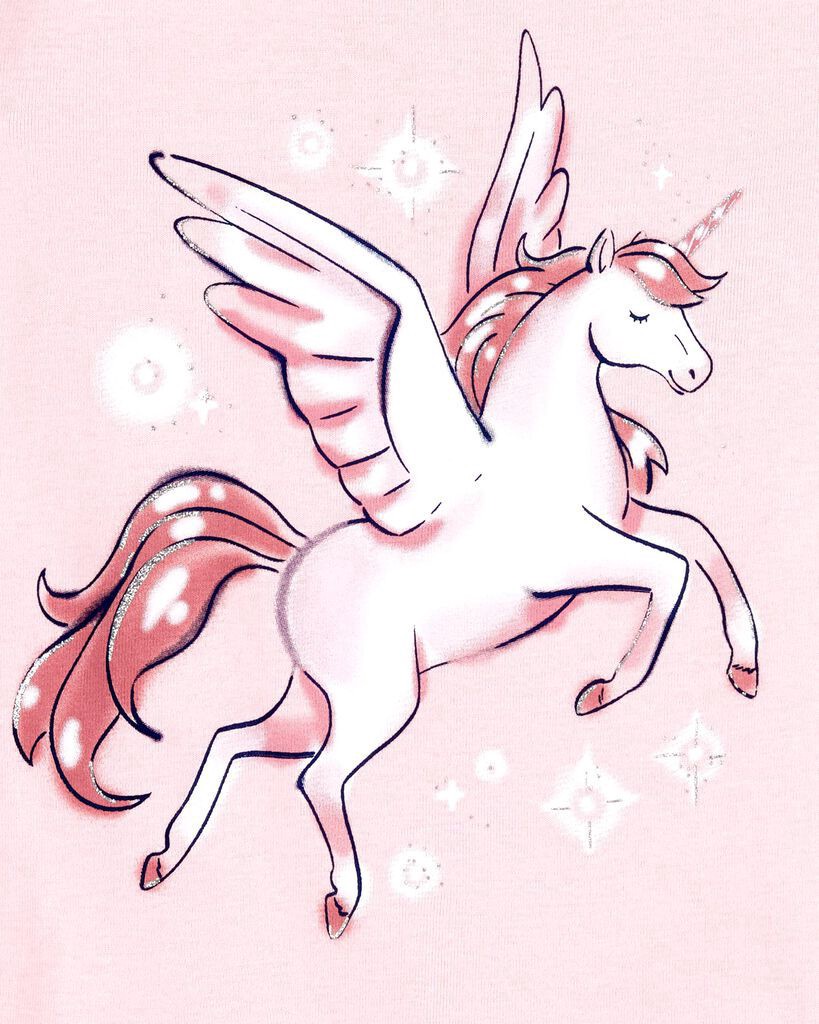 slide 2 of 3, Carter's Kid 4-Piece Unicorn Cotton Pajamas Pink 12, 1 ct