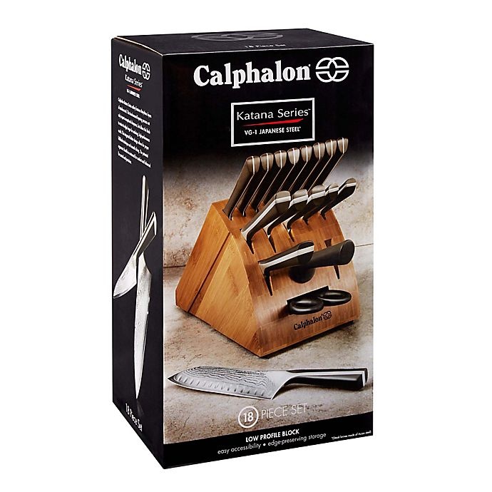 slide 2 of 4, Calphalon Katana Series Cutlery Knife Block Set, 18 ct