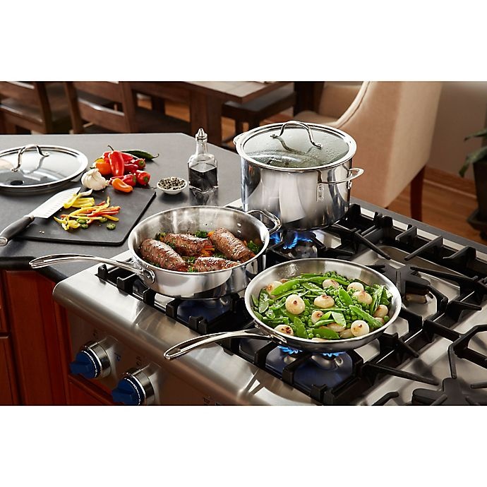 slide 3 of 5, Calphalon Tri-Ply Stainless Steel Cookware Set, 13 ct