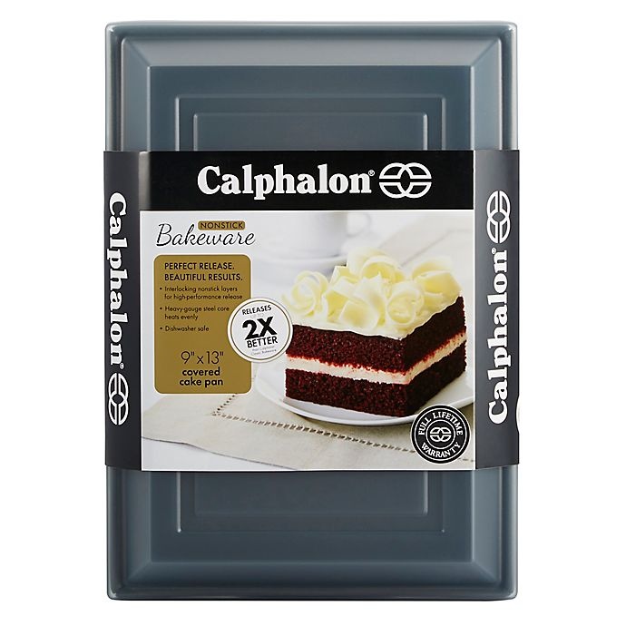 slide 2 of 3, Calphalon Nonstick Covered Cake Pan, 9 in x 13 in