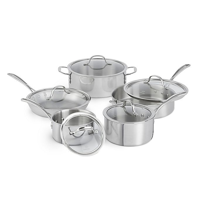 slide 2 of 5, Calphalon Tri-Ply Stainless Steel Cookware Set, 10 ct