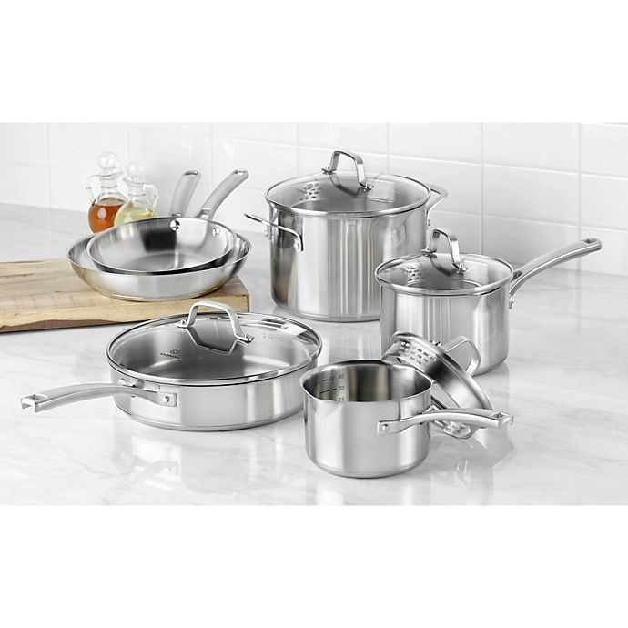 slide 2 of 3, Calphalon Classic Stainless Steel Cookware Set, 10 ct