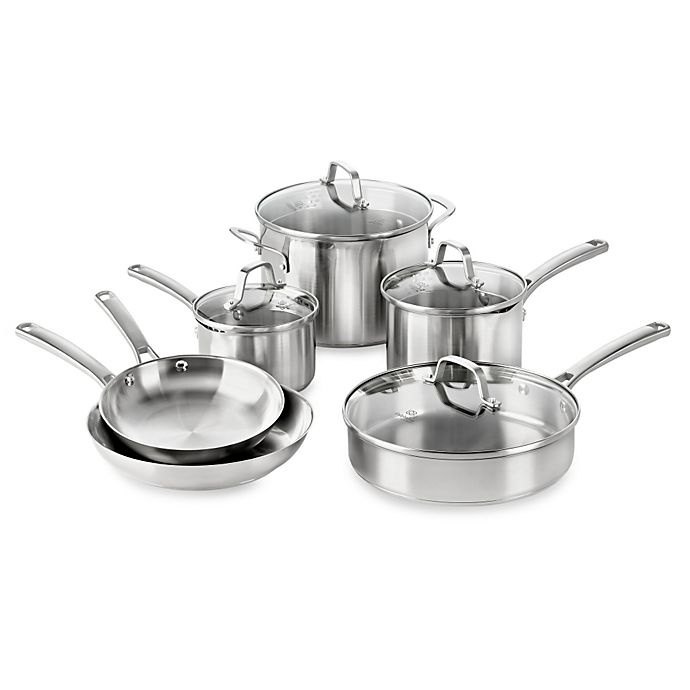 slide 1 of 3, Calphalon Classic Stainless Steel Cookware Set, 10 ct