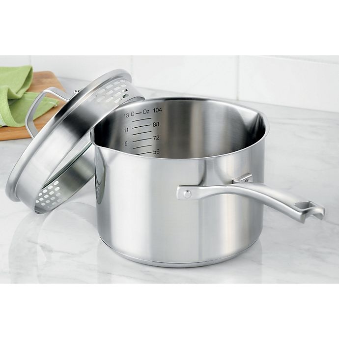 slide 2 of 2, Calphalon Classic Stainless Steel Covered Saucepan, 3.5 qt