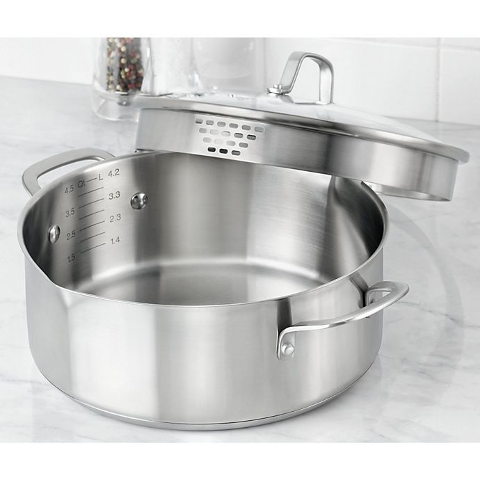slide 2 of 3, Calphalon Classic Stainless Steel Covered Dutch Oven, 5 qt