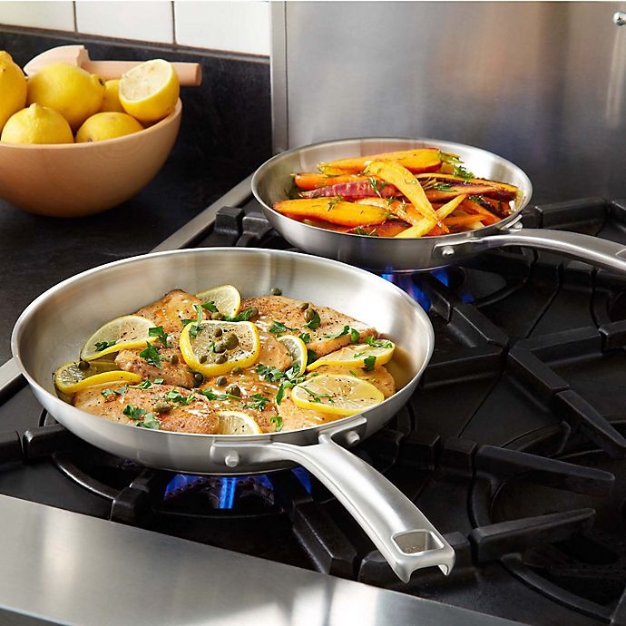 slide 2 of 3, Calphalon Classic Stainless Steel Fry Pan Set, 2 ct