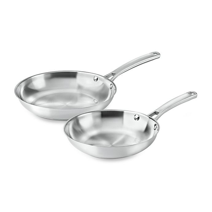 slide 1 of 3, Calphalon Classic Stainless Steel Fry Pan Set, 2 ct