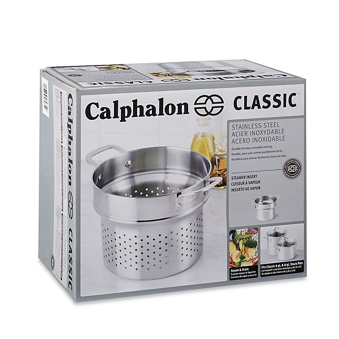 slide 4 of 4, Calphalon Classic Stainless Steel Steaming Insert, 1 ct