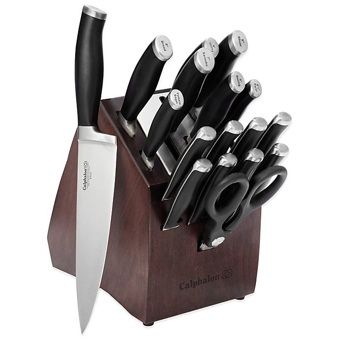 slide 1 of 5, Calphalon Contemporary Self-Sharpening Cutlery Set with SharpIN Technology, 18 ct