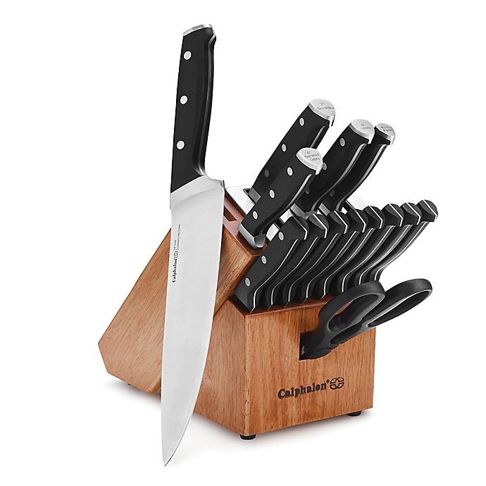 slide 1 of 5, Calphalon Classic Self-Sharpening Cutlery Set with SharpIN Technology, 15 ct