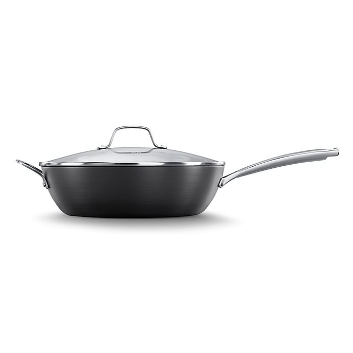 slide 3 of 3, Calphalon Classic Nonstick Covered Jumbo Fry Pan with Helper Handle, 12 in