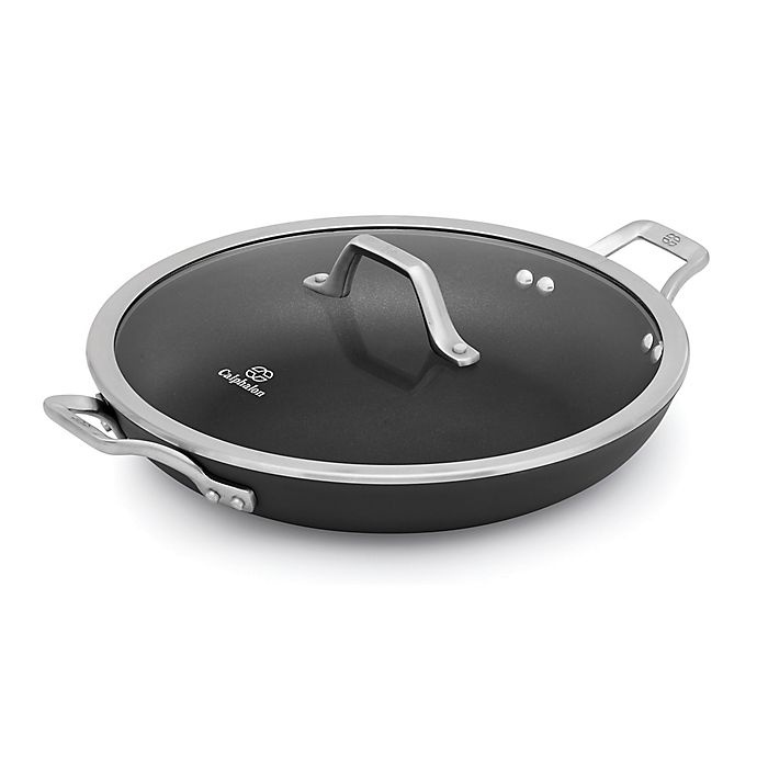 slide 1 of 6, Calphalon Signature Nonstick Everyday Covered Pan, 12 in