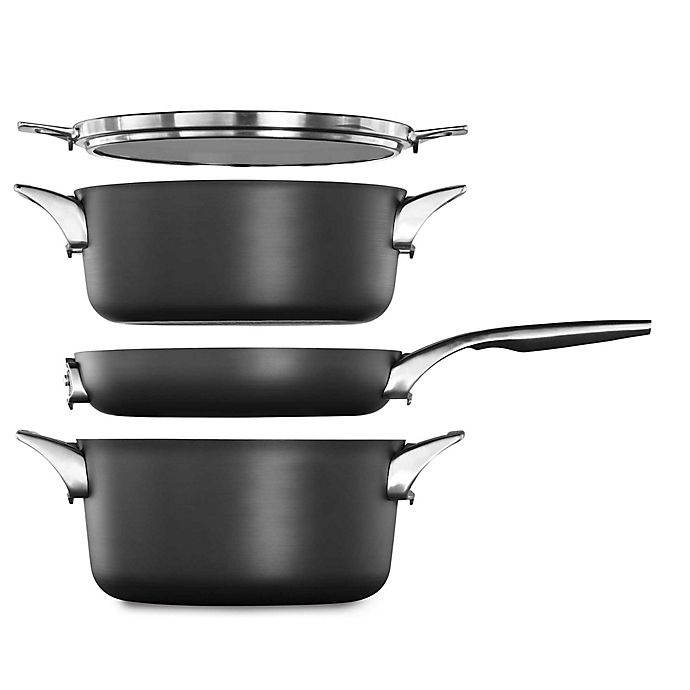 slide 2 of 2, Calphalon Premier Space Saving Hard Anodized Nonstick Dutch Oven with Lid, 5 qt