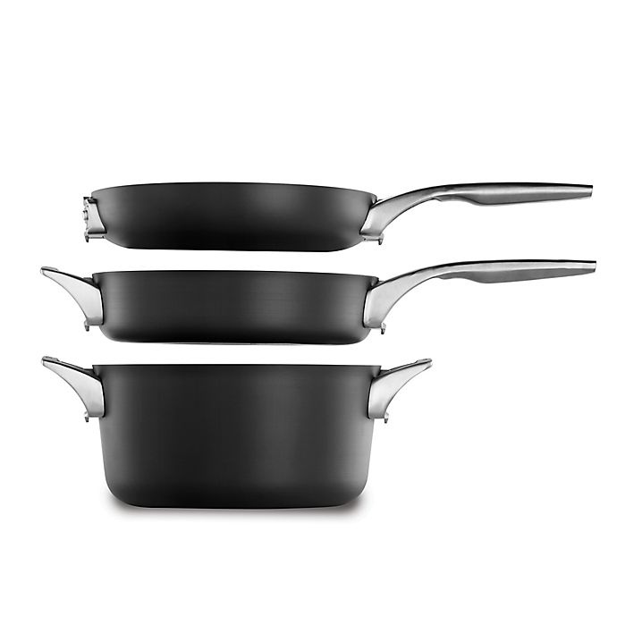 slide 2 of 2, Calphalon Premier Space Saving Hard Anodized Nonstick Fry Pan, 10 in
