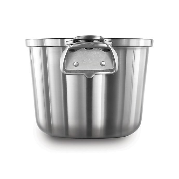 slide 3 of 5, Calphalon Premier Space Saving Stainless Steel Stock Pot with Lid, 8 qt