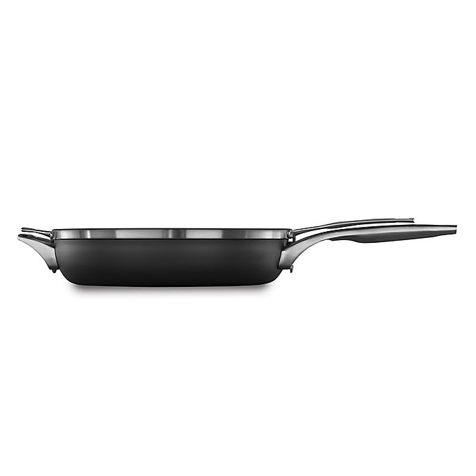 slide 1 of 2, Calphalon Premier Space Saving Hard Anodized Nonstick Covered Fry Pan, 12 in