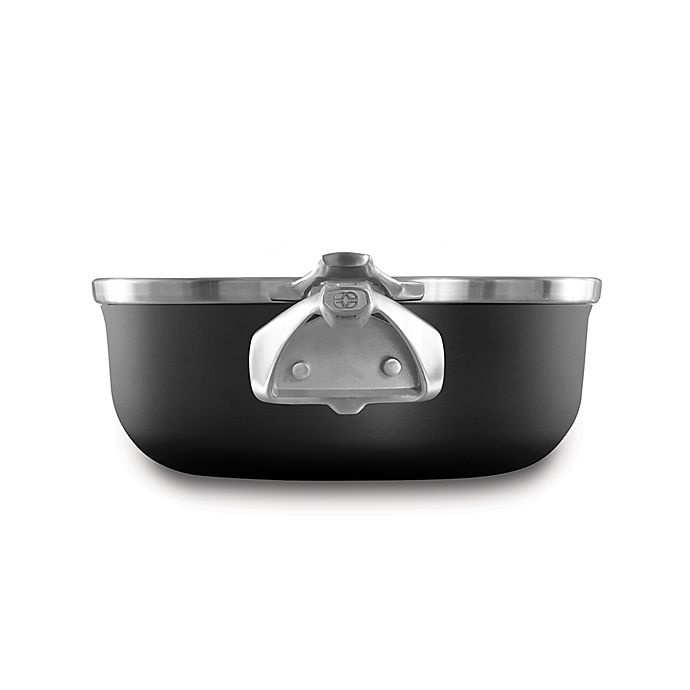 slide 3 of 6, Calphalon Premier Space Saving Hard Anodized Nonstick Covered Chef's Pan, 4 qt
