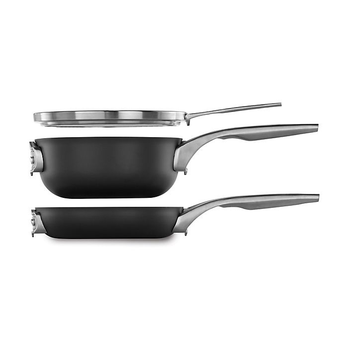 slide 3 of 3, Calphalon Premier Space Saving Hard Anodized Nonstick 3-Piece Cookware Set, 3 ct; 8 in