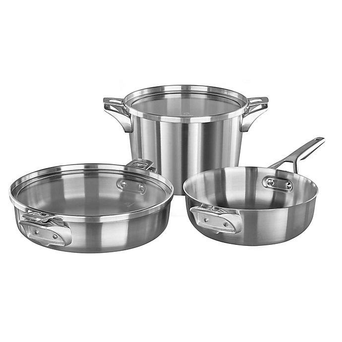 slide 2 of 3, Calphalon Premier Space Saving Stainless Steel Supper Club Cookware Set, 5 ct