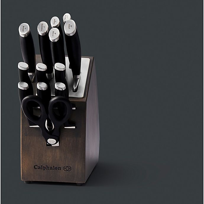 slide 3 of 7, Calphalon Contemporary SharpIn Nonstick Knife Block Set, 14 ct