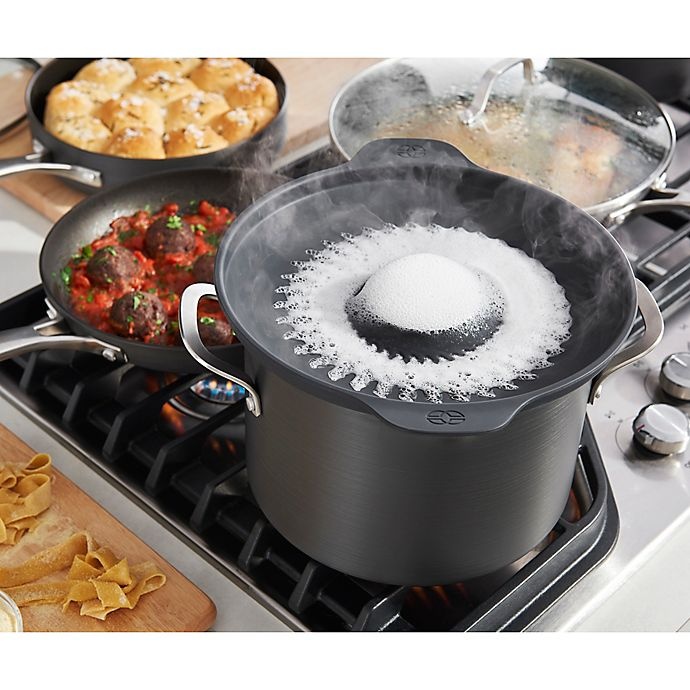 slide 2 of 14, Calphalon Classic Nonstick Cookware Set with No-Boil-Over Inserts, 14 ct