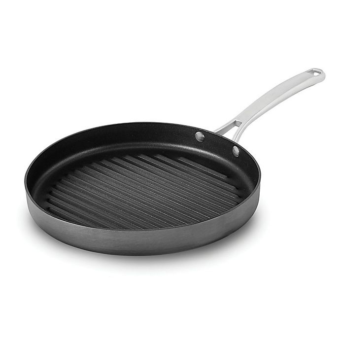 slide 1 of 1, Calphalon Classic Nonstick Round Grill Pan, 12 in