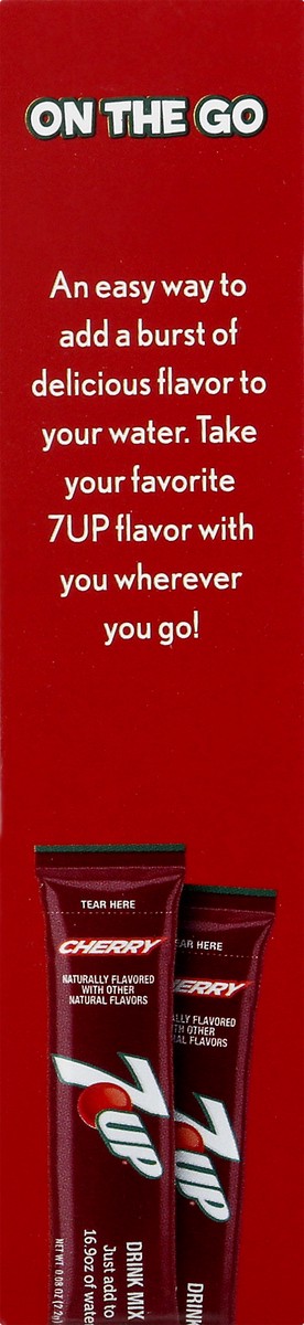 slide 2 of 13, 7UP Sugar Free On The Go Cherry Drink Mix Packets - 6 ct, 0.48 oz