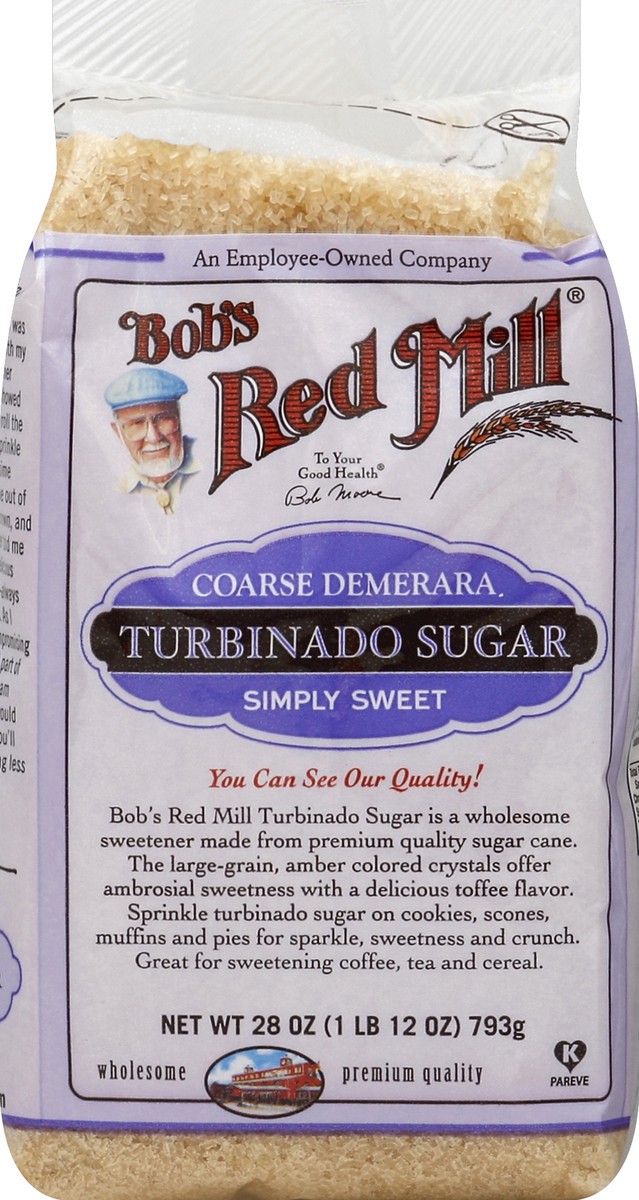 slide 5 of 5, Bob's Red Mill Coarse Demerara Turbinado Sugar, 28 oz