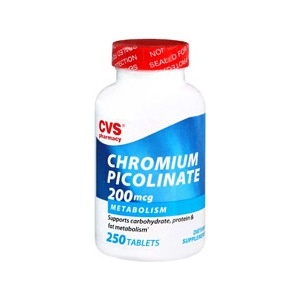 slide 1 of 1, CVS Pharmacy Chromium Picolinate 200 Mcg Tablets, 1 ct