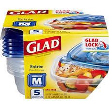 slide 1 of 1, Glad Entree 25oz Medium Square, 5 ct
