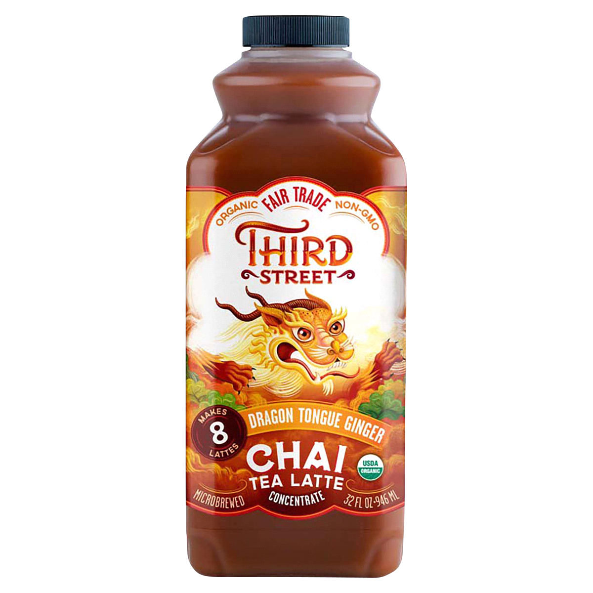 slide 1 of 1, Third Street Organic Dragon Tongue Ginger Chai Concentrate - 32 fl oz, 32 fl oz